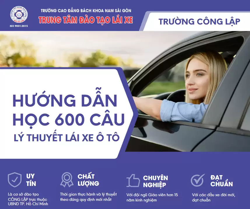 Hướng dẫn học 600 câu lý thuyết ô tô