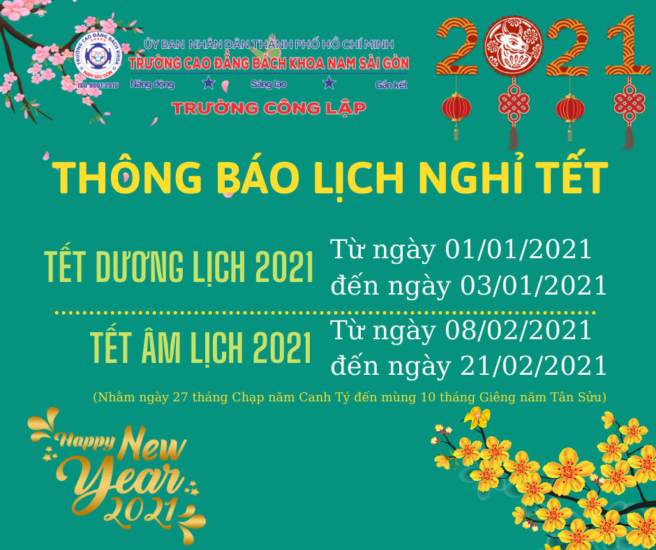 Thông Báo Lịch Nghỉ Tết